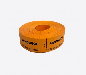 Ticket en rouleaux "sandwich"