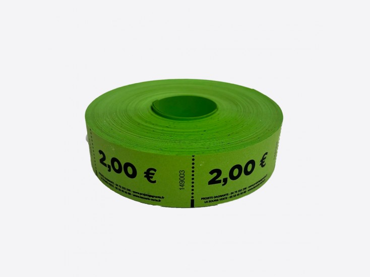 Tickets en rouleaux "2.00€"